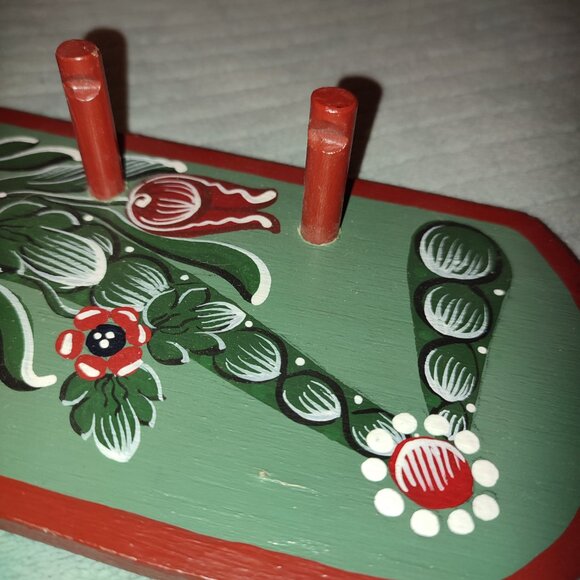 Folk Transylvanian Key Hanger Hand painted Wooden Traditional Authentic Design - Picture 5 of 12